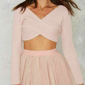 Woman’s knit top sweater Ivory long sleeve